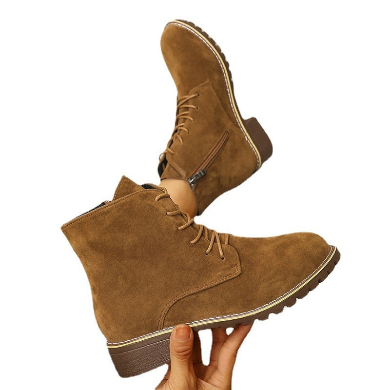 Stivaletti Donna con Lacci in Suede | Scarpe Casual Autunno Inverno TIAMUSE Older