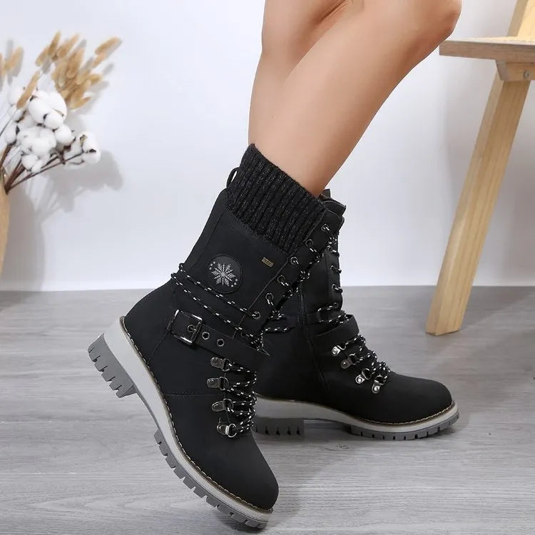 Stivali Invernali da Donna con Fodera Calda e Dettagli in Maglia | Comfort e Stile per l’Autunno-Inverno TIAMUSE Boots