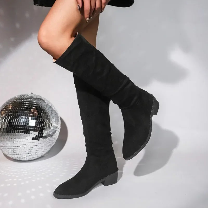 Stivali al ginocchio in camoscio | Calzature autunnali eleganti e comode TIAMUSE Boots