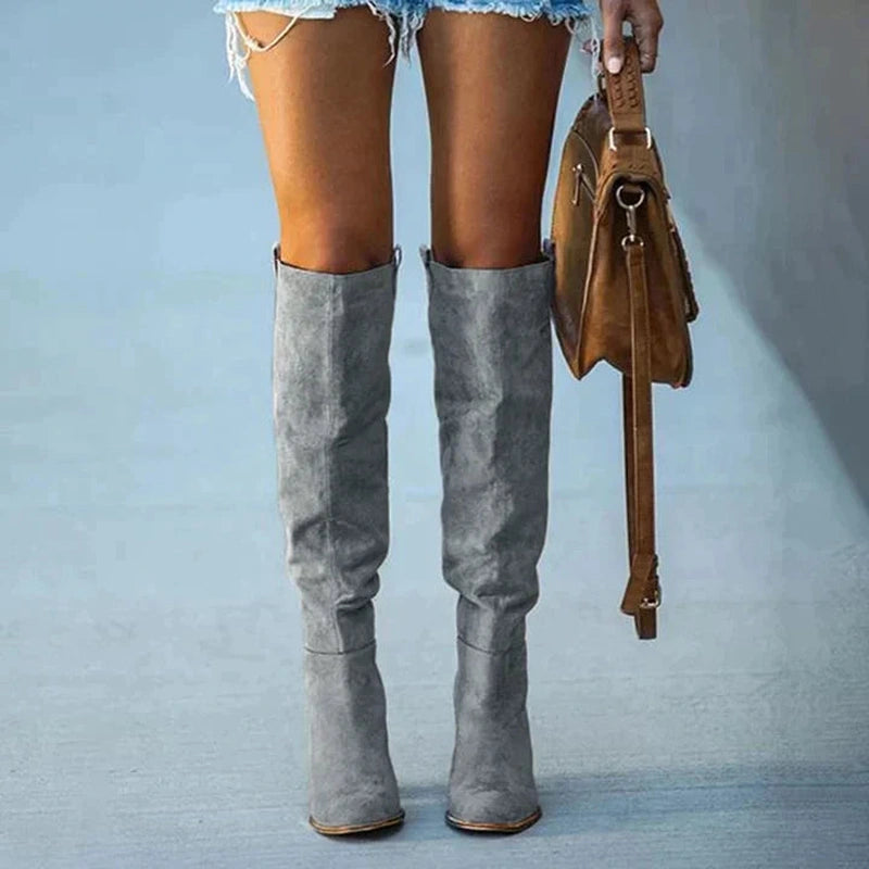 Stivali da donna alla moda con tacco a blocco | Soli TIAMUSE Boots