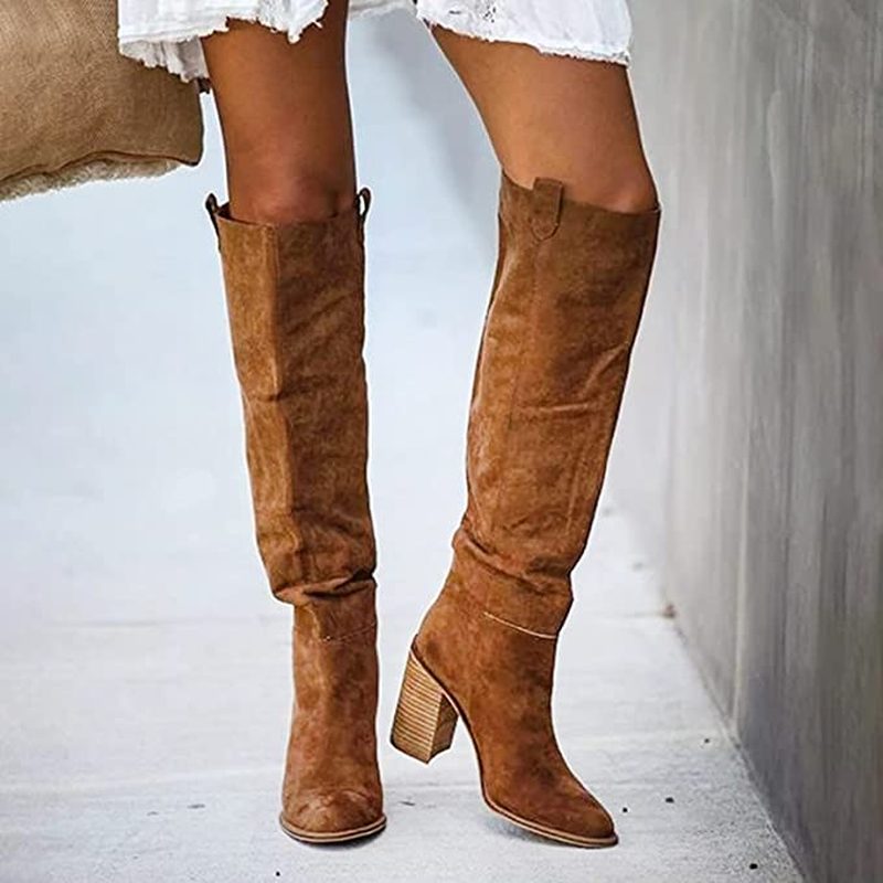 Stivali da donna alla moda con tacco a blocco | Soli TIAMUSE Boots