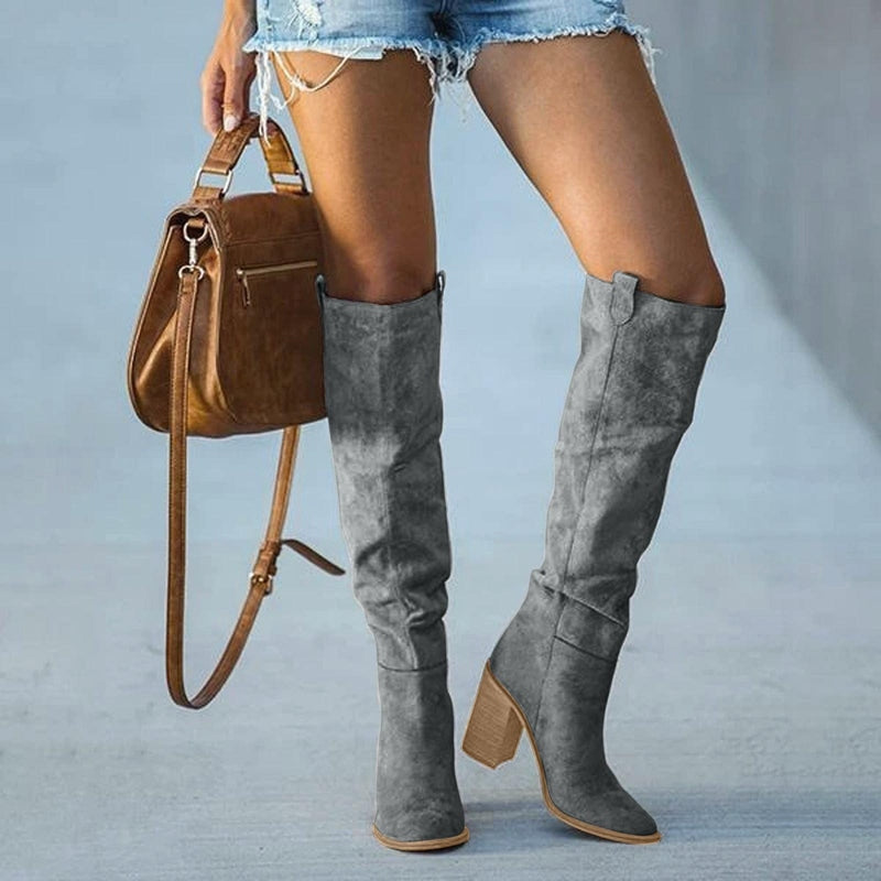 Stivali da donna alla moda con tacco a blocco | Soli TIAMUSE Boots