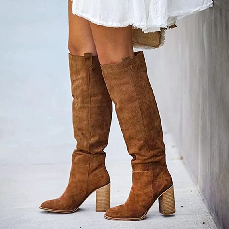 Stivali da donna alla moda con tacco a blocco | Soli TIAMUSE Boots
