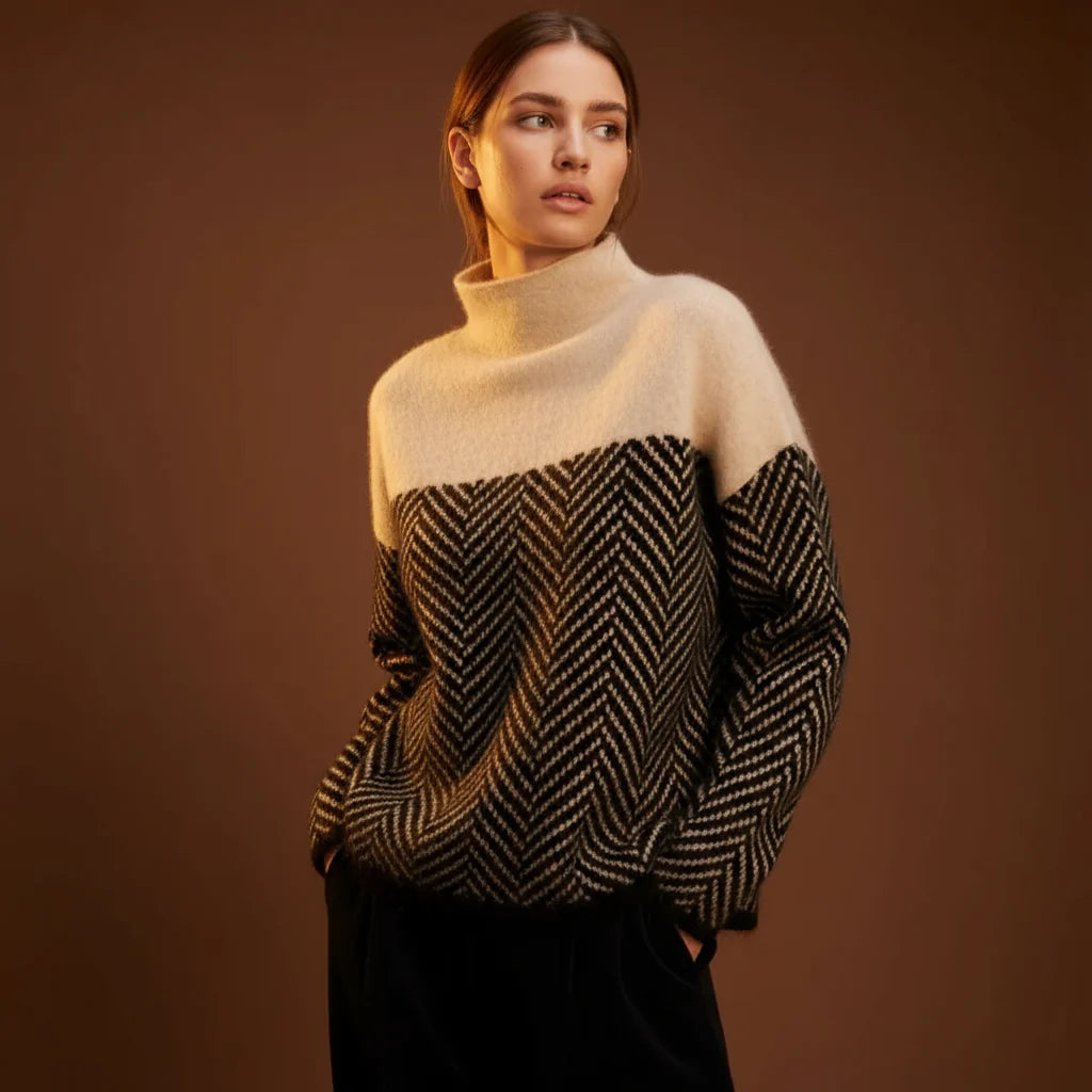 Maglione Elegante Donna a Collo Alto | Perfetto per Autunno e Inverno 2025