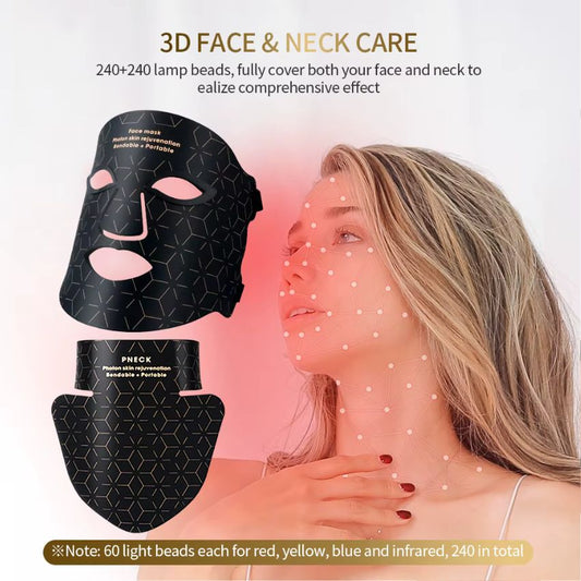 Maschera Facciale Pro a LED e Infrarossi per Fototerapia