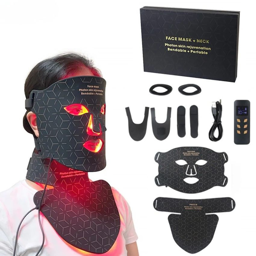 Maschera Facciale Pro a LED e Infrarossi per Fototerapia