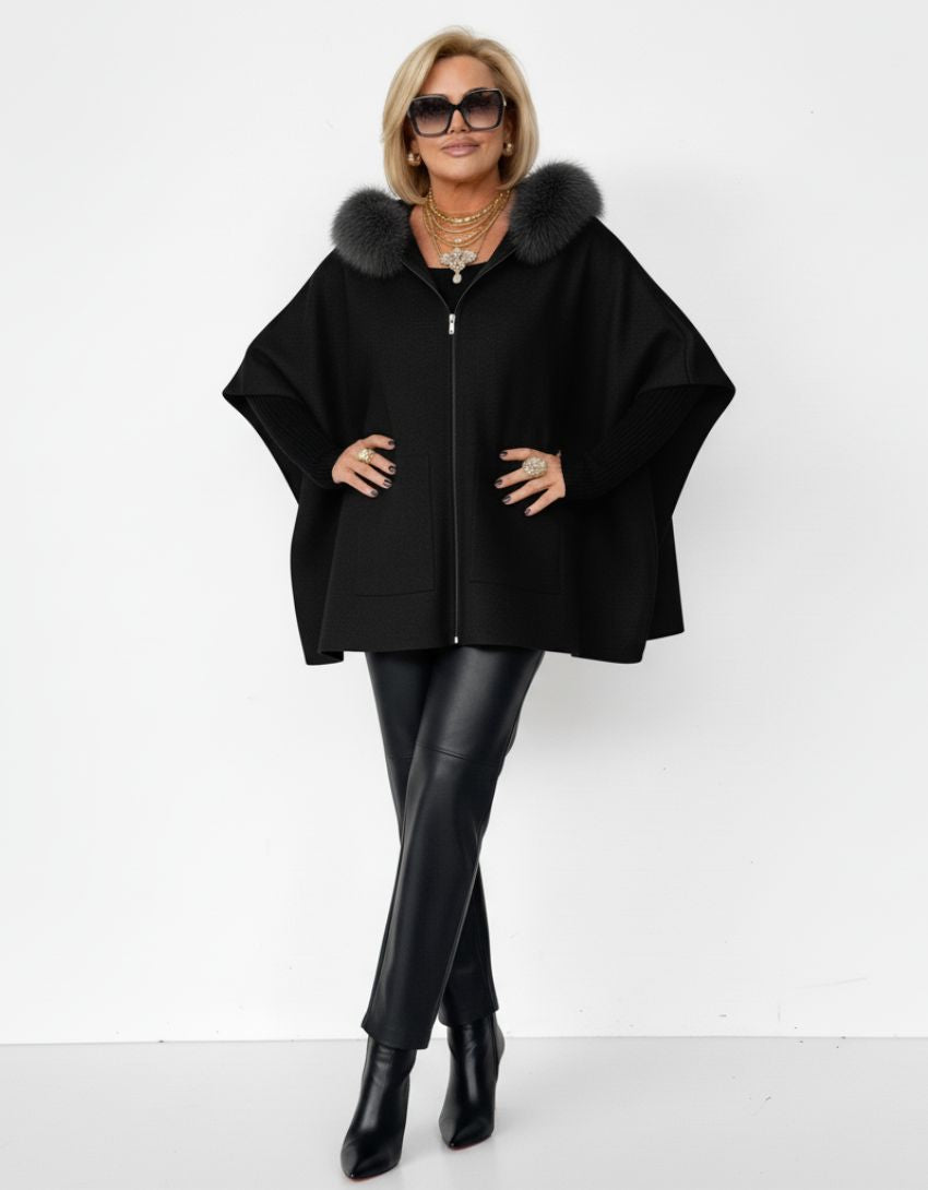 Veste pour femme avec col en fourrure | Tendance mode pour l'automne et l'hiver