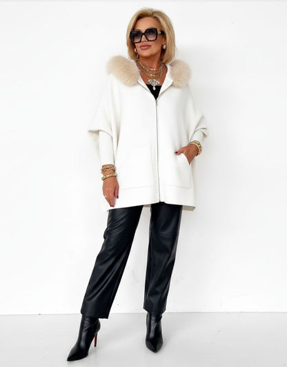 Veste pour femme avec col en fourrure | Tendance mode pour l'automne et l'hiver