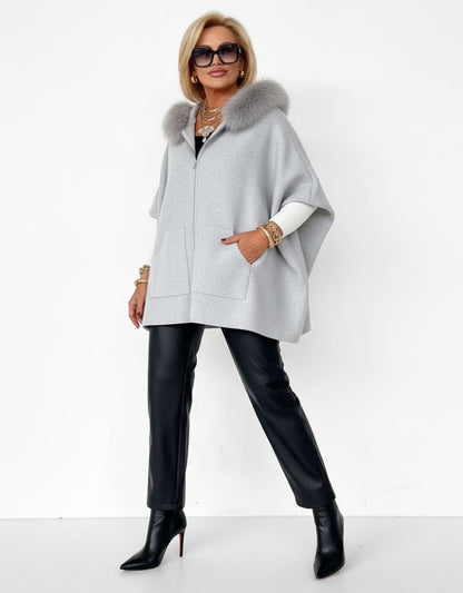 Veste pour femme avec col en fourrure | Tendance mode pour l'automne et l'hiver