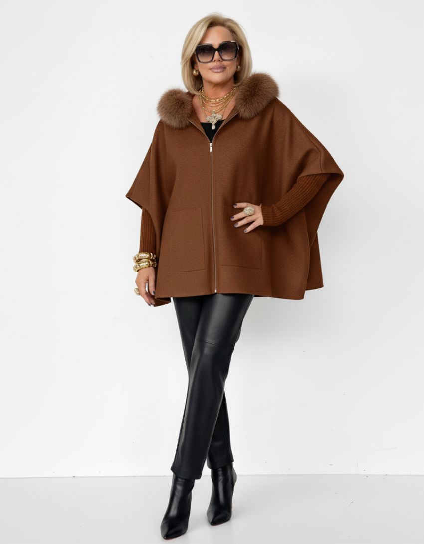 Veste pour femme avec col en fourrure | Tendance mode pour l'automne et l'hiver