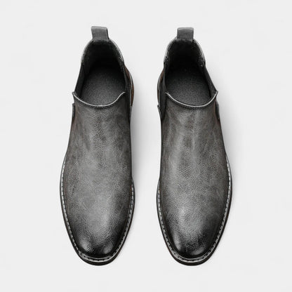 Bottines Chelsea pour homme en similicuir avec insert élastique