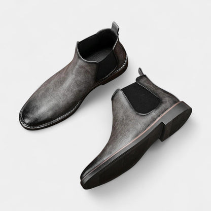 Bottines Chelsea pour homme en similicuir avec insert élastique