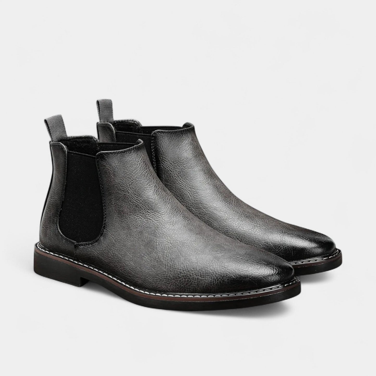 Bottines Chelsea pour homme en similicuir avec insert élastique