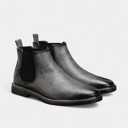 Bottines Chelsea pour homme en similicuir avec insert élastique