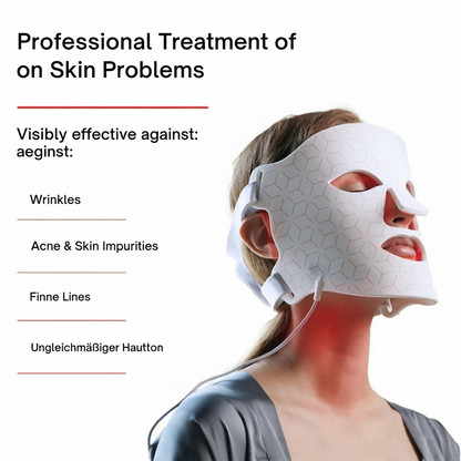 LED PRO Gesichtsmaske – 10-minütige Lichttherapie gegen Falten und müde Haut