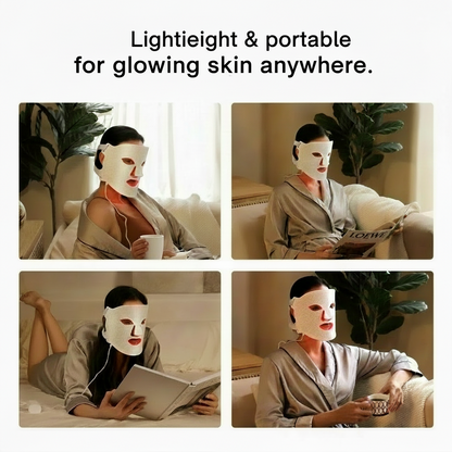 LED PRO Gesichtsmaske – 10-minütige Lichttherapie gegen Falten und müde Haut