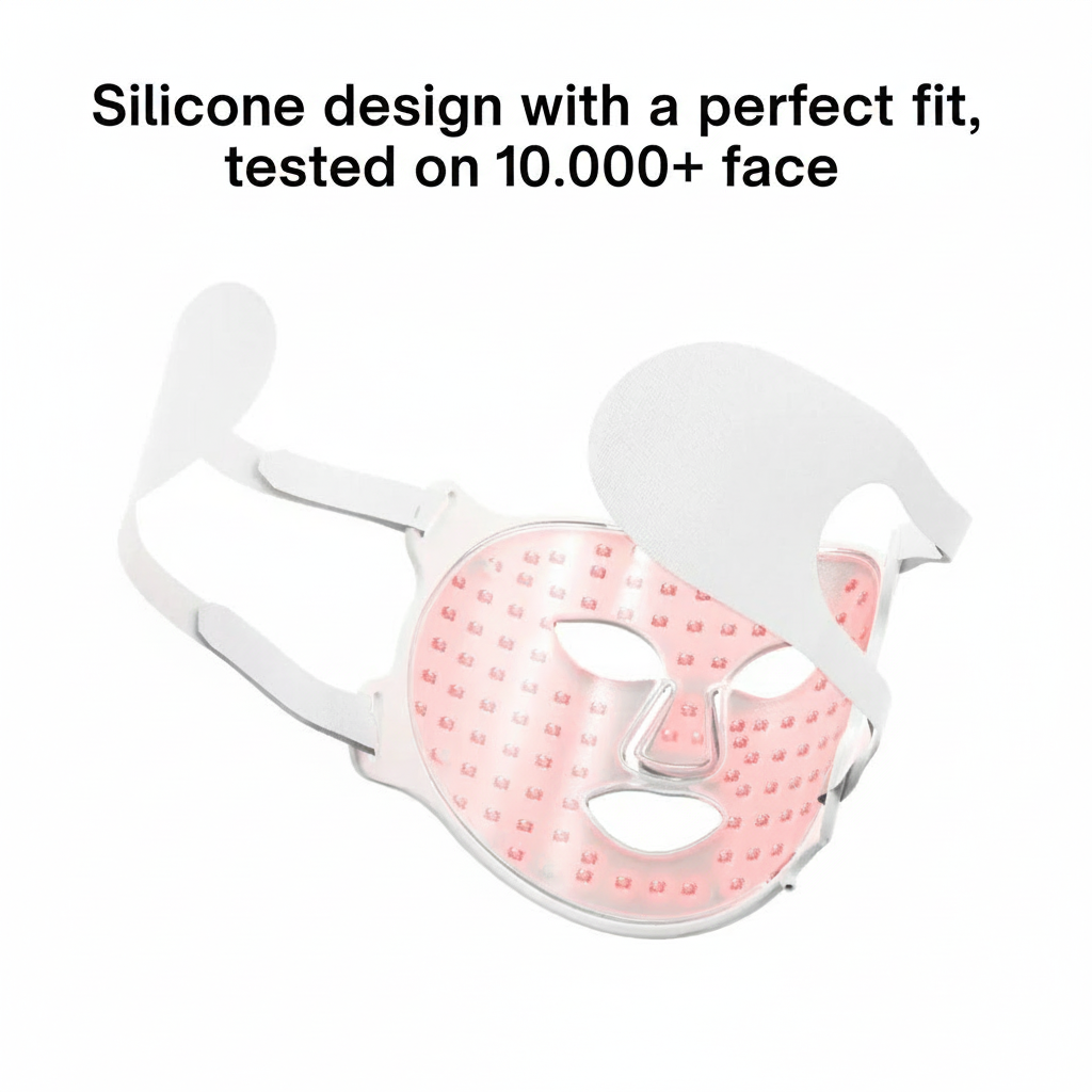 LED PRO Gesichtsmaske – 10-minütige Lichttherapie gegen Falten und müde Haut