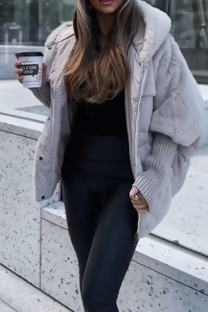 Piumino Lungo Donna Invernale - Giacca Calda con Inserti in Pelliccia | Marisa TIAMUSE Outwear