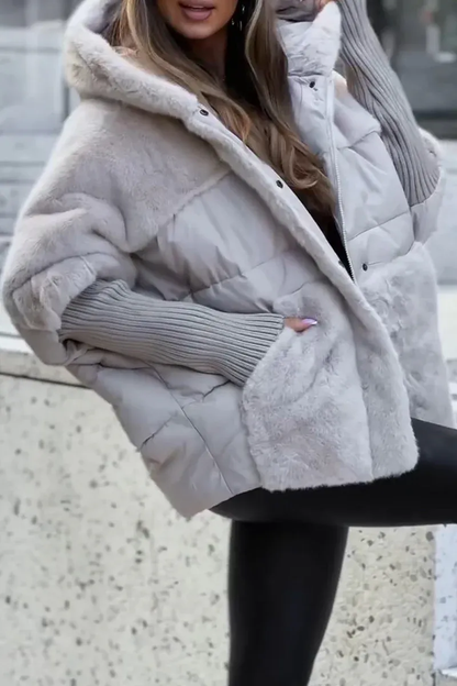 Piumino Lungo Donna Invernale - Giacca Calda con Inserti in Pelliccia | Marisa TIAMUSE Outwear