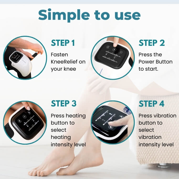 Beheizter Knieschmerzlinderer und Entspannungsmassagegerät | KneeFlow 3-in-1