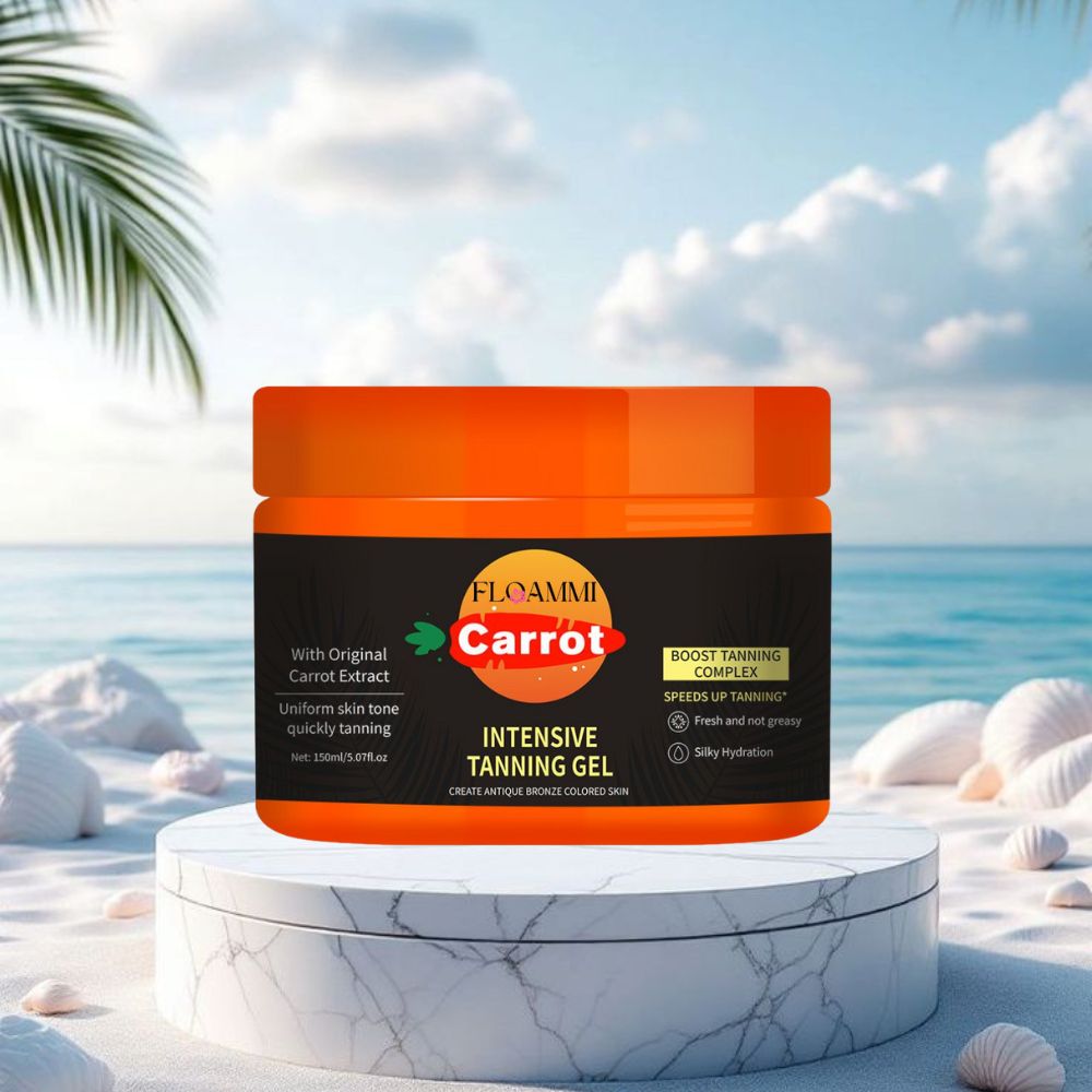 FLOAMMI Gel Abbronzante Carota Sole – Gel Abbronzante Intensivo con Oli di Carota e Cocco