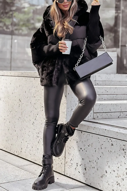 Piumino Lungo Donna Invernale - Giacca Calda con Inserti in Pelliccia | Marisa TIAMUSE Outwear