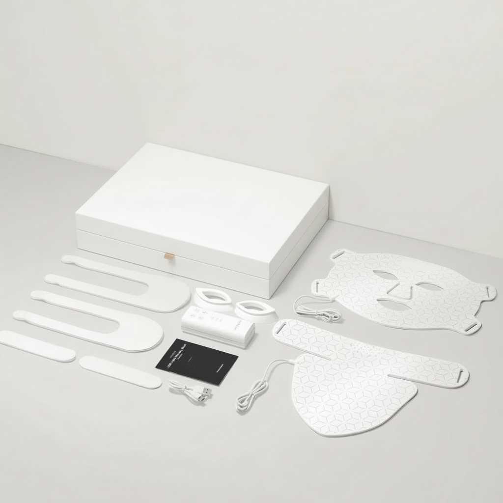 LED PRO Gesichtsmaske – 10-minütige Lichttherapie gegen Falten und müde Haut