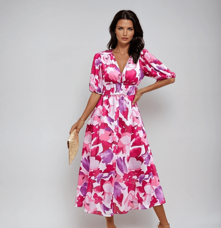 Abito Donna Midi – Lucia | Comodo, Versatile e Ideale per l’Estate TIAMUSE Abito