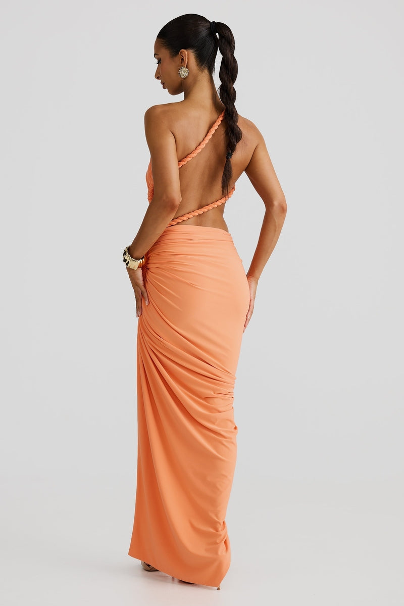Abito Elegante Donna con Spacco e Corda Fatta a Mano | Aliya TIAMUSE Abito