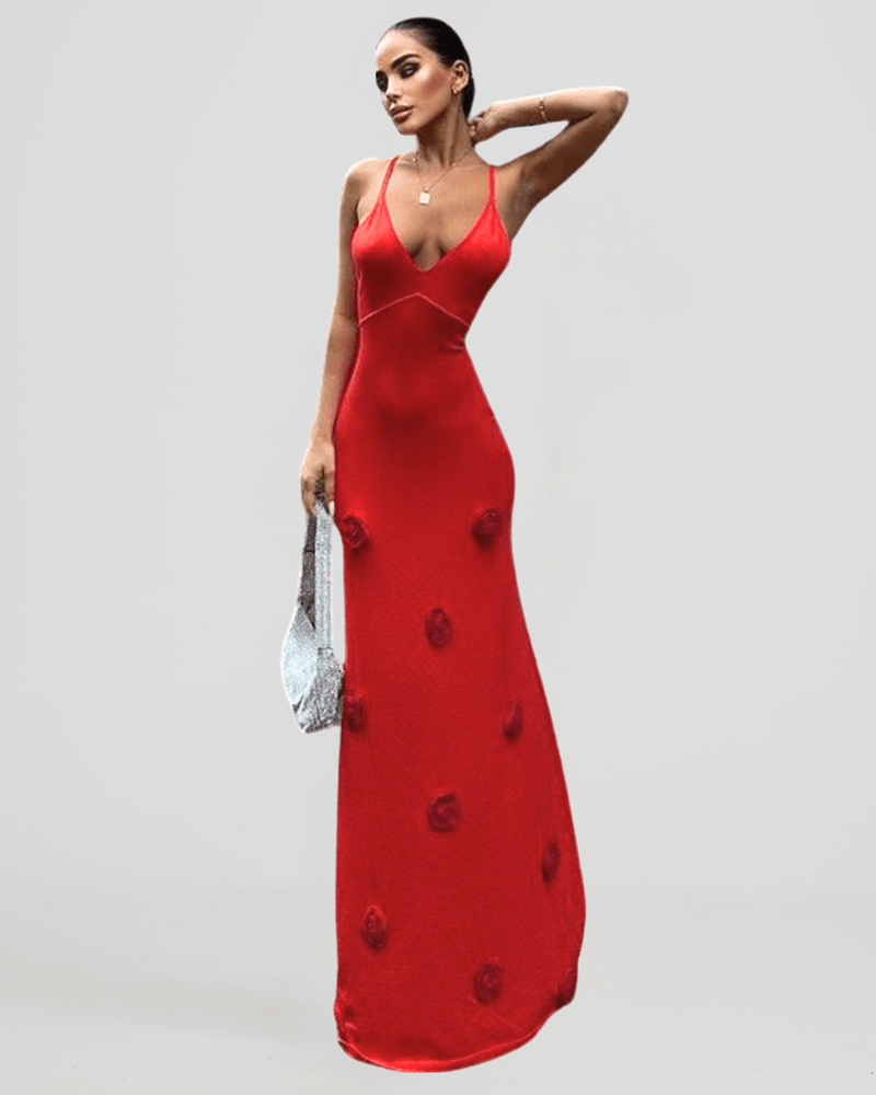 Abito Estivo Lungo Donna con Ricami Floreali | Flora Dream TIAMUSE Abito Vestito