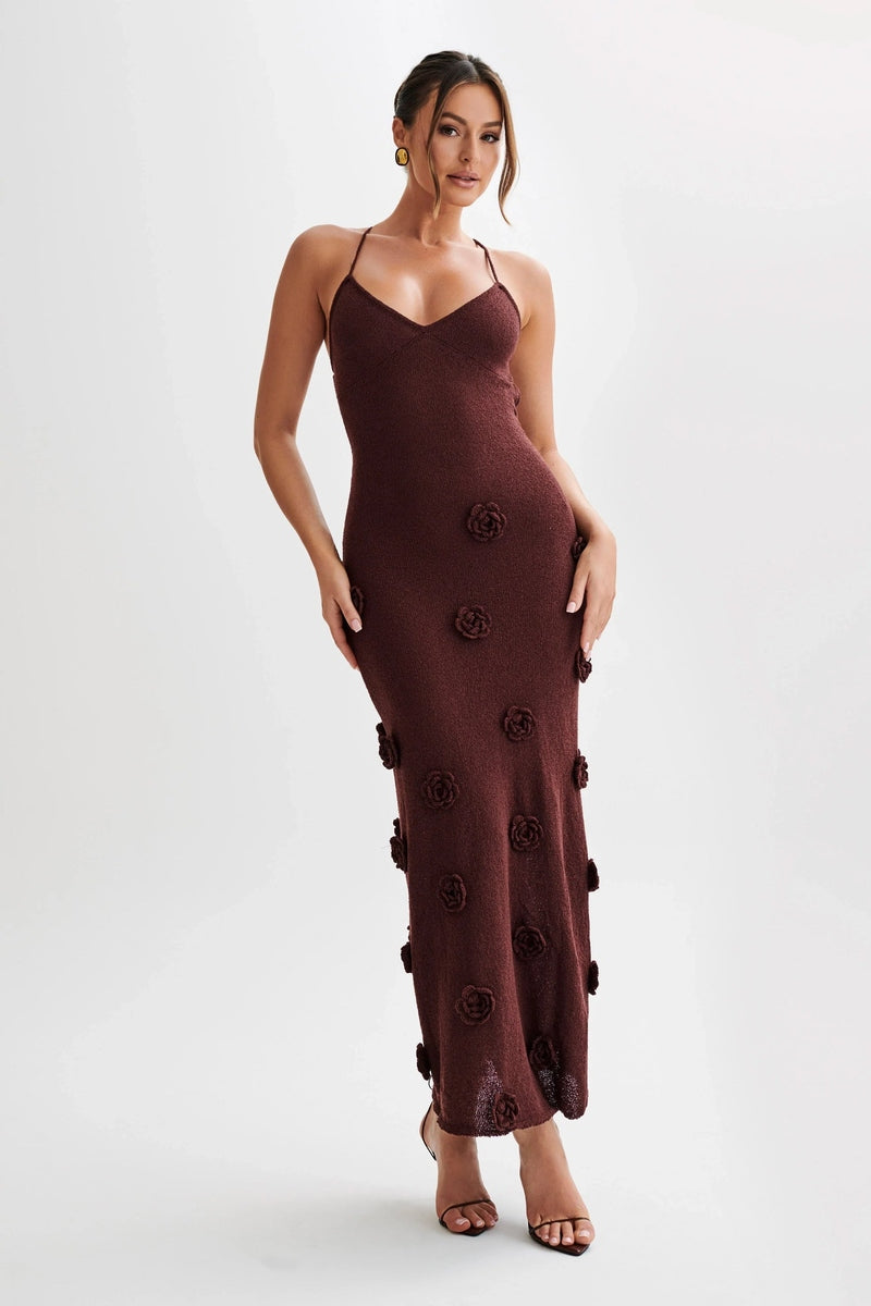 Abito Estivo Lungo Donna con Ricami Floreali | Flora Dream TIAMUSE Abito Vestito