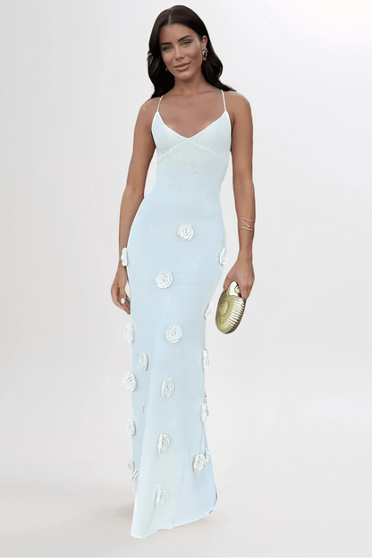 Abito Estivo Lungo Donna con Ricami Floreali | Flora Dream TIAMUSE Abito Vestito