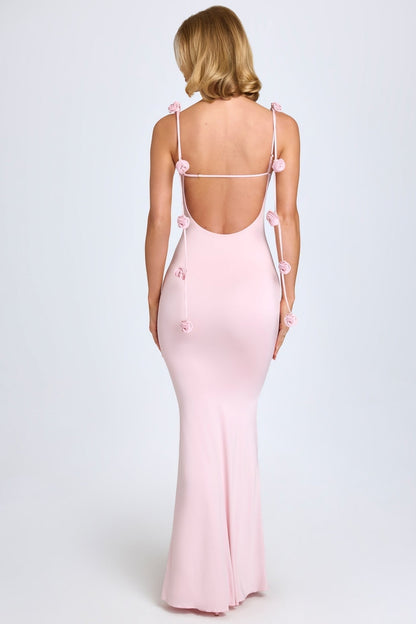 Abito da Donna Elegante con Spalline Floreali | Alessia Vestito Lungo per Eventi TIAMUSE Abito Vestito