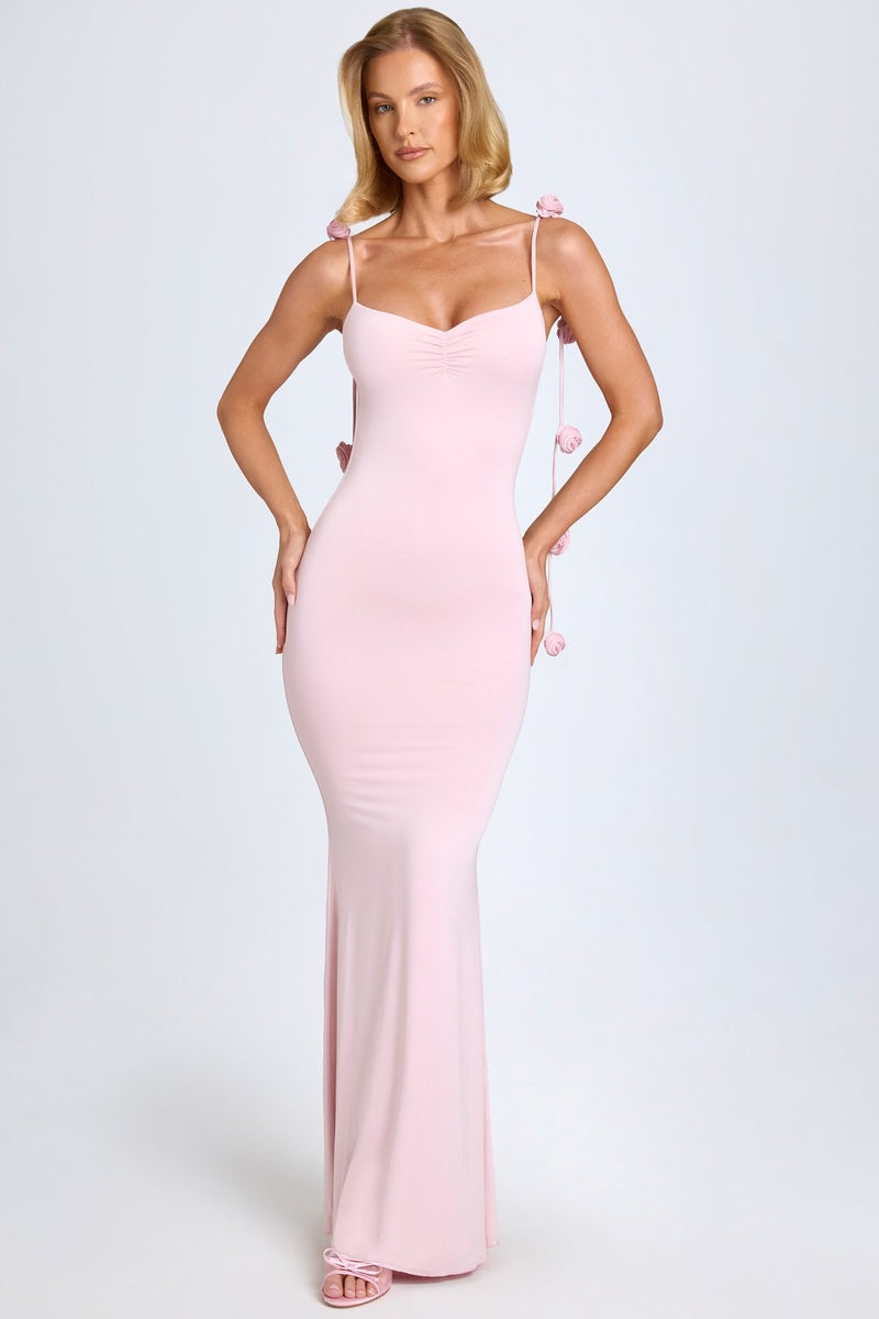 Abito da Donna Elegante con Spalline Floreali | Alessia Vestito Lungo per Eventi TIAMUSE Abito Vestito