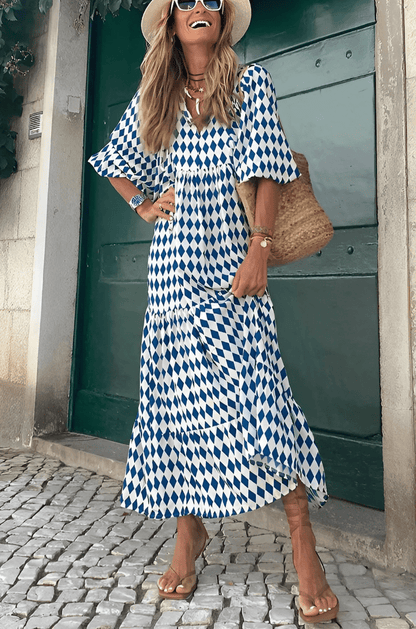 Alisia Abito Boho con Scollo a V | Vestito Maxi Elegante per un Look Estivo Chic TIAMUSE dress