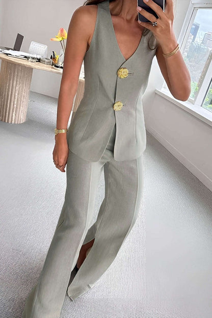 Annina Completo Gilet e Pantaloni | Set Elegante Due Pezzi 2025 TIAMUSE Completo