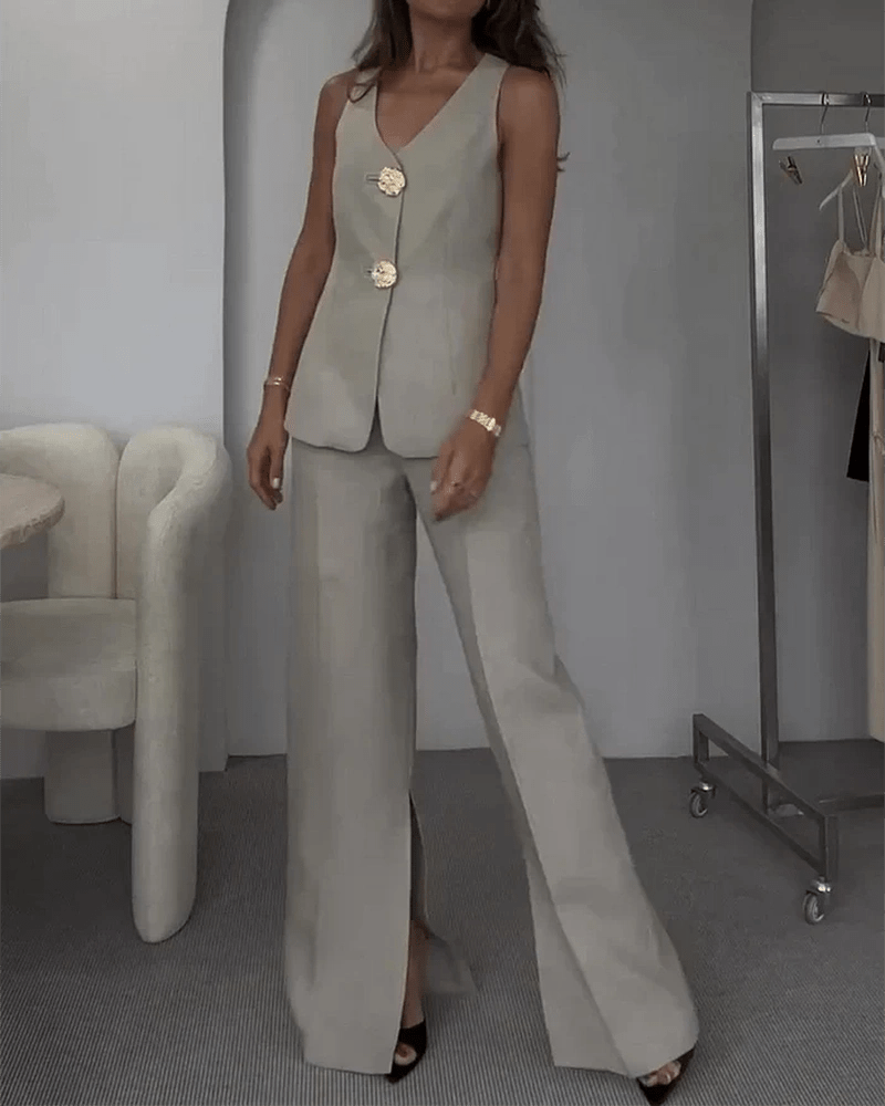 Annina Completo Gilet e Pantaloni | Set Elegante Due Pezzi 2025 TIAMUSE Completo