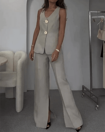 Annina Completo Gilet e Pantaloni | Set Elegante Due Pezzi 2025 TIAMUSE Completo
