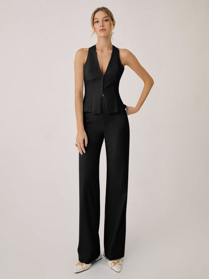 Antonella Set di Pantaloni Dritti Donna | Completo Elegante e Sartoriale per Occasioni Formali e Casual TIAMUSE Set di Pantaloni