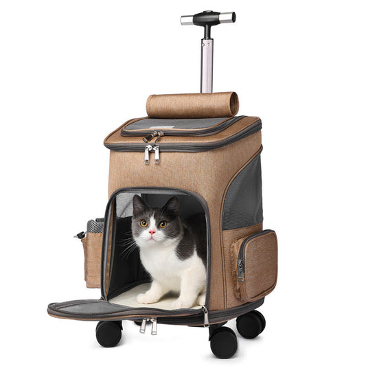 Zaino Trolley per Animali Domestici a Capsule Spaziali Pieghevole e Portatile | Lysar