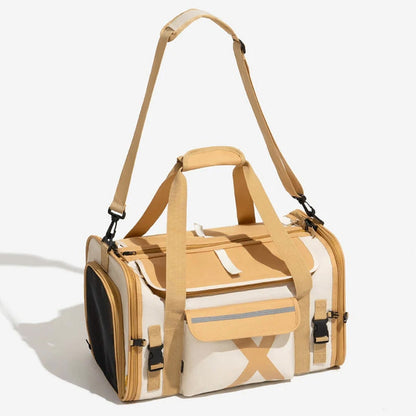 Trasportino Portatile Pieghevole Traspirante per Cani e Gatti Designer | Becrux