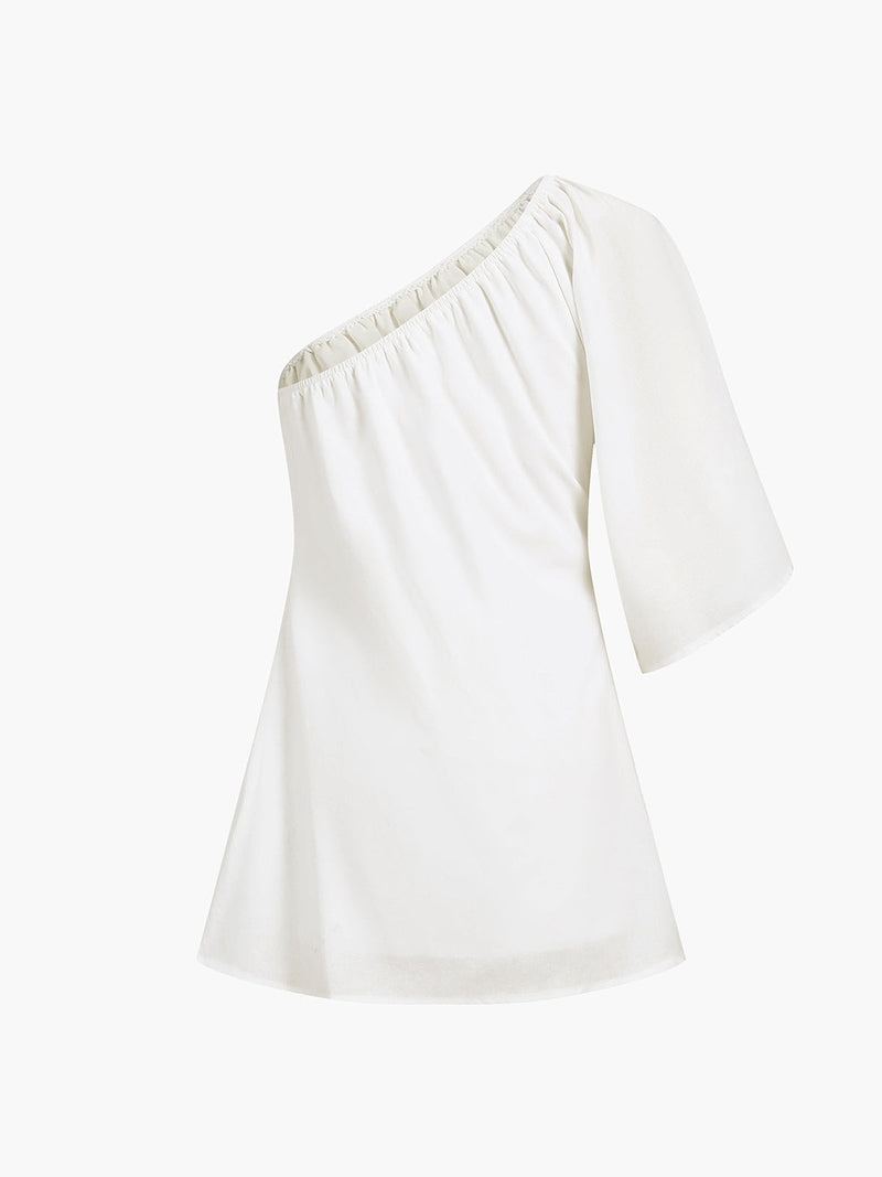 Bianca Abito Casual Traspirante Cotone-Lino – Ideale per Giornate Estive TIAMUSE Dresses