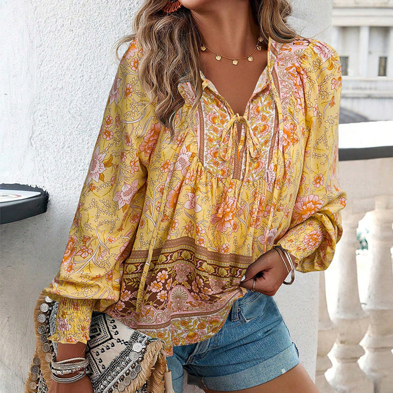 Blusa Floreale Donna con Taglio Ampio e Tessuto Leggero per l’Estate TIAMUSE Women's blouses