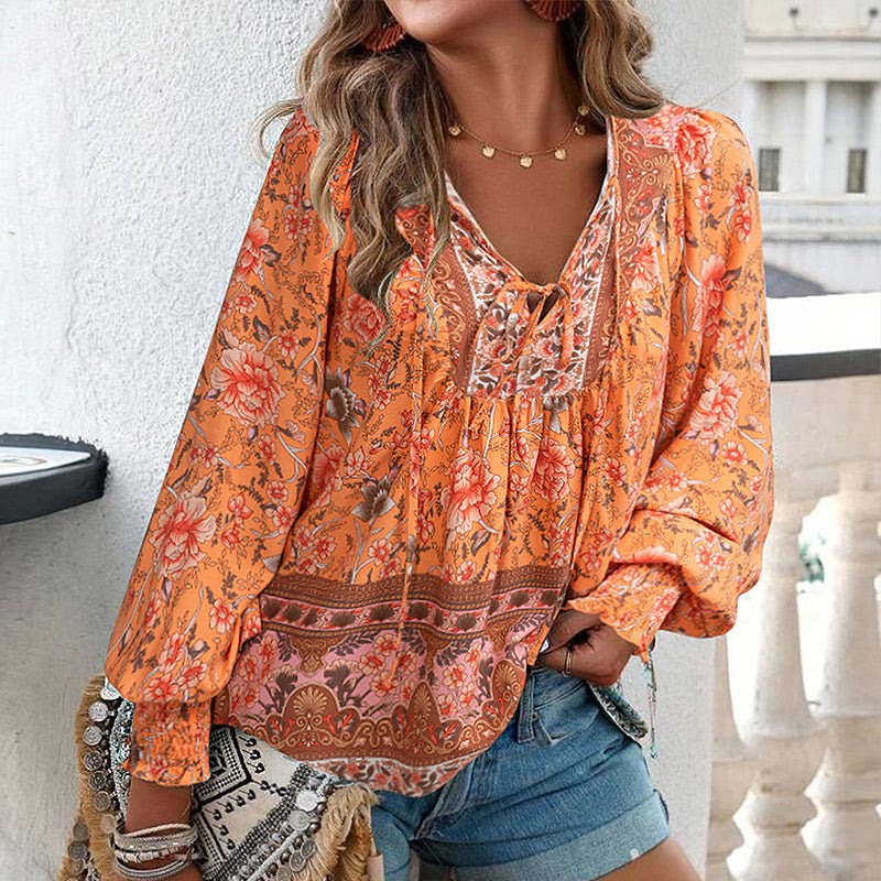 Blusa Floreale Donna con Taglio Ampio e Tessuto Leggero per l’Estate TIAMUSE Women's blouses