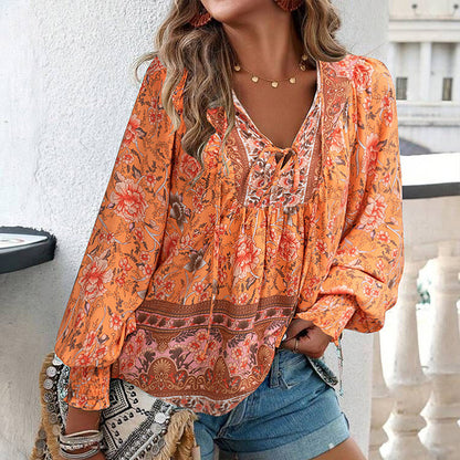 Blusa Floreale Donna con Taglio Ampio e Tessuto Leggero per l’Estate TIAMUSE Women's blouses