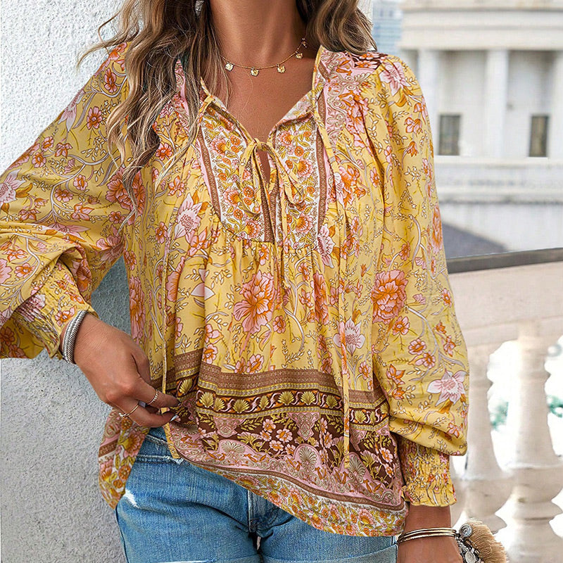Blusa Floreale Donna con Taglio Ampio e Tessuto Leggero per l’Estate TIAMUSE Women's blouses