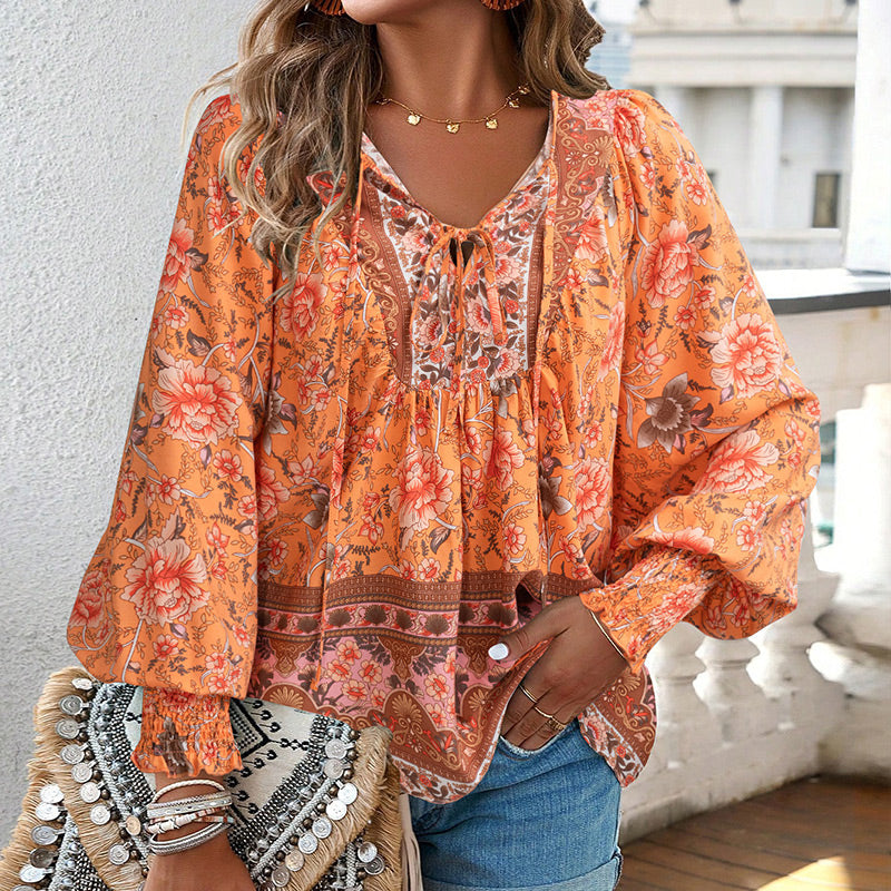 Blusa Floreale Donna con Taglio Ampio e Tessuto Leggero per l’Estate TIAMUSE Women's blouses