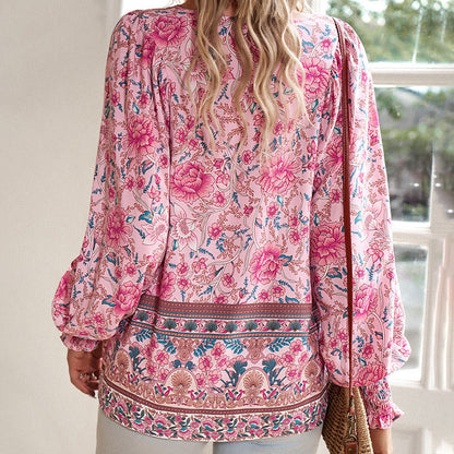 Blusa Floreale Donna con Taglio Ampio e Tessuto Leggero per l’Estate TIAMUSE Women's blouses