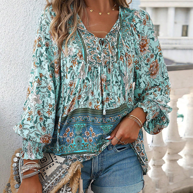 Blusa Floreale Donna con Taglio Ampio e Tessuto Leggero per l’Estate TIAMUSE Women's blouses