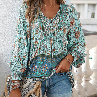 Blusa Floreale Donna con Taglio Ampio e Tessuto Leggero per l’Estate TIAMUSE Women's blouses